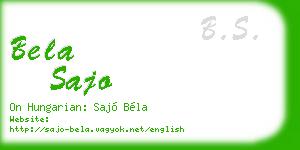 bela sajo business card